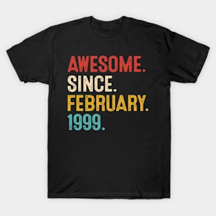 Vintage 1999 February Vintage Birthday T-Shirt